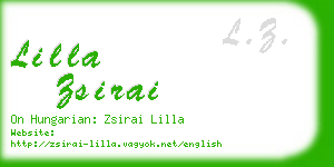 lilla zsirai business card